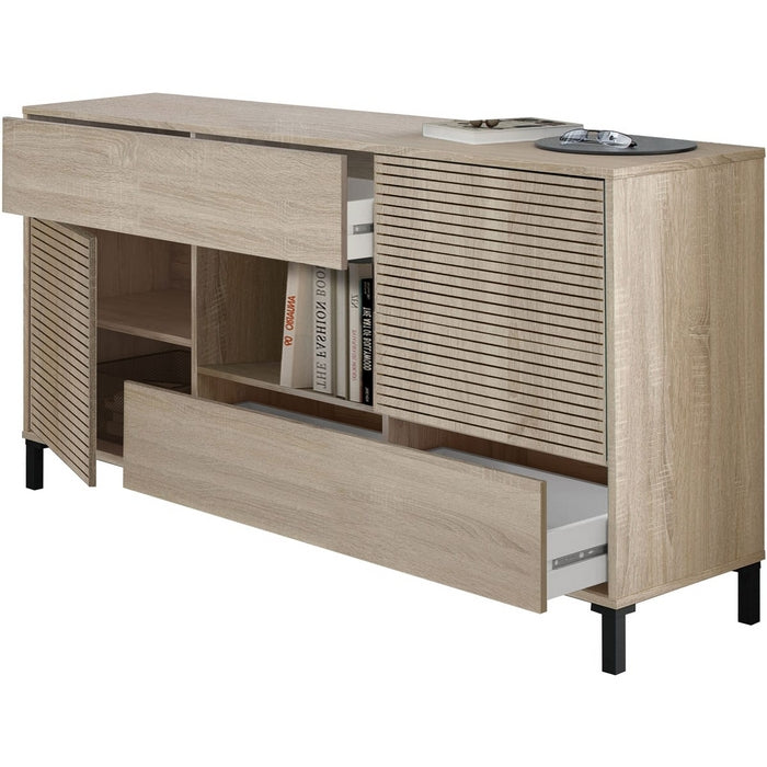 Credenza con 2 ante e 2 cassetti rovere canadien - FORES - 34266475167960