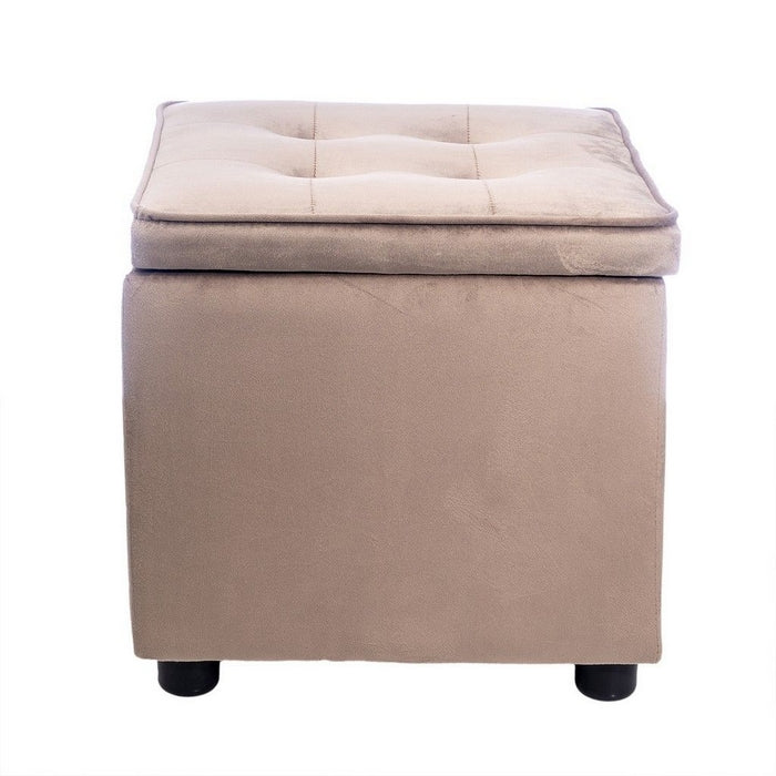 Pouf contenitore in velluto Dalia - CASA COLLECTION - 34280056946904