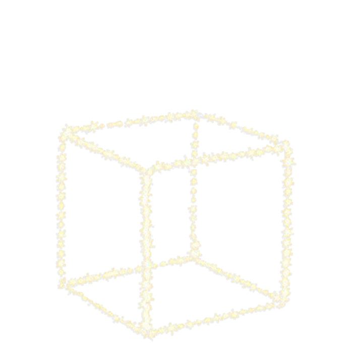 Cubo luminoso con 320 micro-led bianco caldo 35x35 cm - Classic - BIZZOTTO - 35976733589720