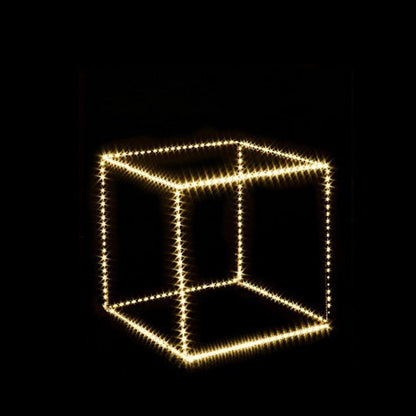 Cubo luminoso con 320 micro-led bianco caldo 35x35 cm - Classic