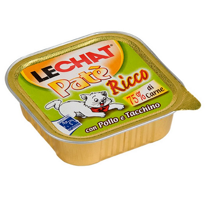 LeChat Adult  Paté Ricco con Pollo e Tacchino 100g - MONGE - 34288557850840