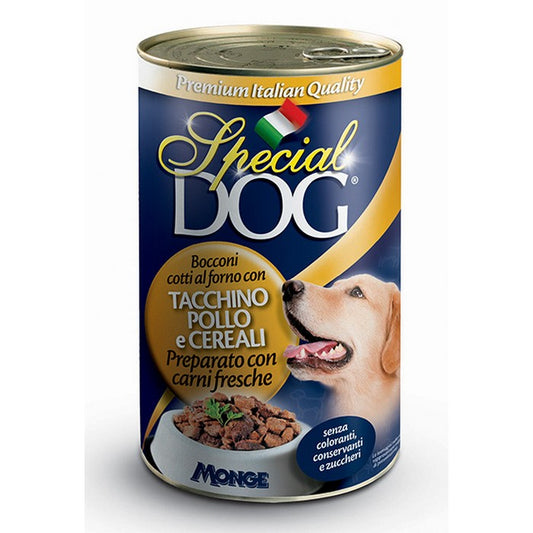 Special Dog All Breeds Adult Bocconi con Tacchino, Pollo e Cereali - MONGE - 