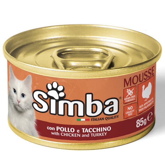 Simba Gatto Mousse con Pollo e Tacchino 85g - SIMBA - 63048077574522