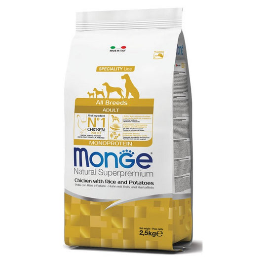 Monge Natural Superpremium All Breeds Adult Monoprotein Pollo con Riso e Patate - MONGE - 34288973873368