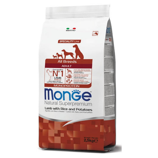 Monge Natural Superpremium All Breeds Adult Monoprotein Agnello con Riso e Patate - MONGE - 34288956145880