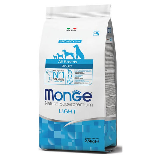 Monge Natural Superpremium All Breeds Adult Light Salmone con Riso - MONGE - 34288950640856