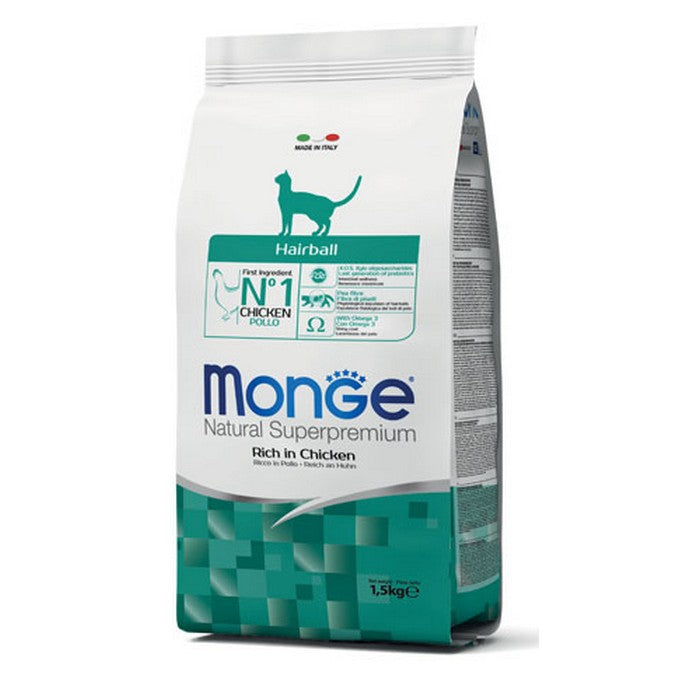 Monge Natural Superpremium Gatto Hairball Ricco in Pollo - MONGE - 34775209836760