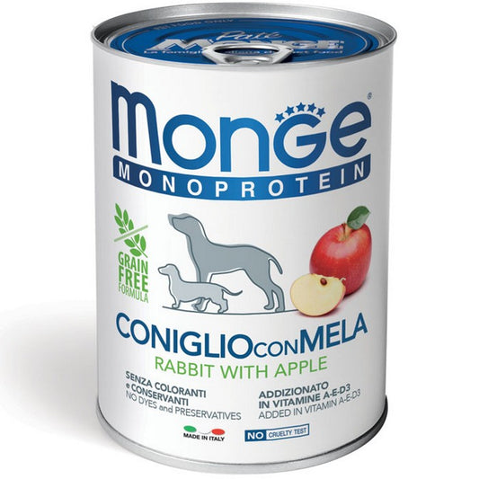 Monge Monoprotein Paté Coniglio con Mela 400g - MONGE - 34289894162648