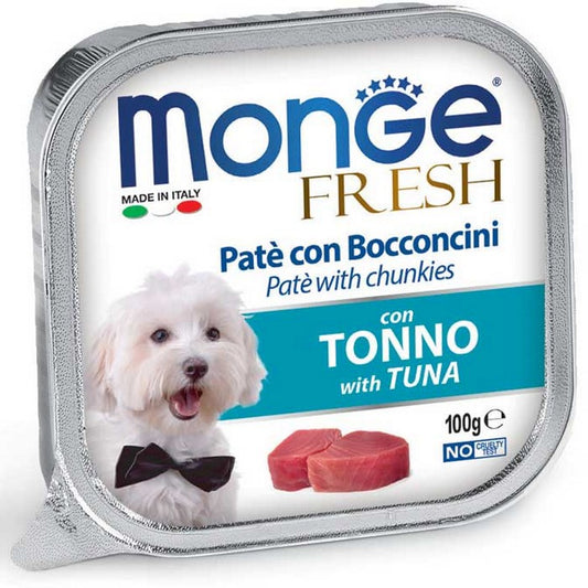 Monge Fresh Paté e Bocconcini con Tonno 100g - MONGE - 34289851105496