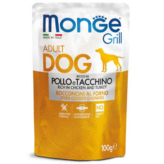 Monge Grill Bocconcini - Ricco in Pollo e Tacchino - Adult 100g