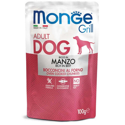 Monge Grill Bocconcini - Ricco in Manzo - Adult 100g