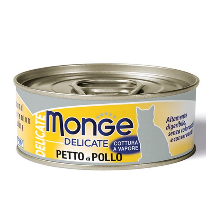 Monge Delicate Gatto Pezzetti di Petto di Pollo - Adult 80g - MONGE - 34288732340440