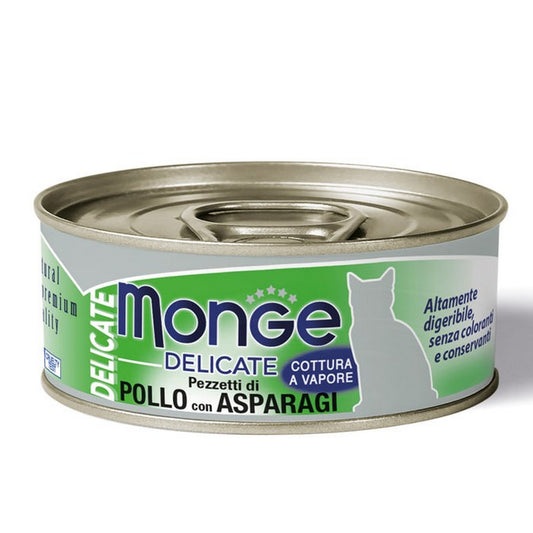 Monge Delicate Gatto Pezzetti di Pollo con Asparagi - Adult 80g - MONGE - 34289831870680