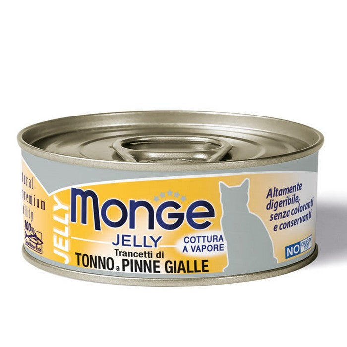 Monge Jelly Gatto Trancetti di Tonno a pinne gialle - Adult 80g - MONGE - 34288822157528