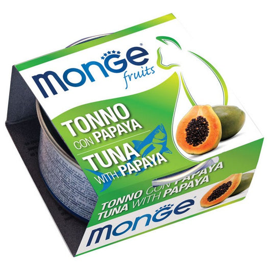 Monge Fruits Gatto Pezzetti di Tonno con Papaya - Adult 80g - MONGE - 34289862803672