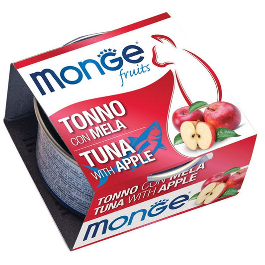 Monge Fruits Gatto Pezzetti di Tonno con Mela - Adult 80g - MONGE - 34289861427416