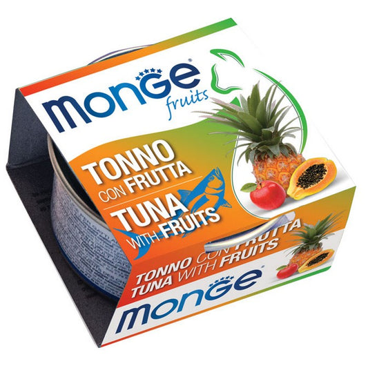 Monge Fruits Gatto Pezzetti di Tonno con Frutta - Adult 80g - MONGE - 34289859854552