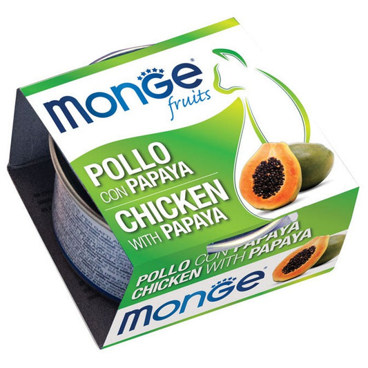 Monge Fruits Gatto Pezzetti di Pollo con Papaya - Adult 80g - MONGE - 34289857822936