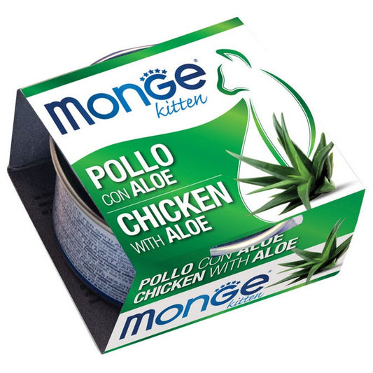 Monge Fruits Gatto Pezzetti di Pollo con Aloe - Kitten 80g - MONGE - 34289854382296