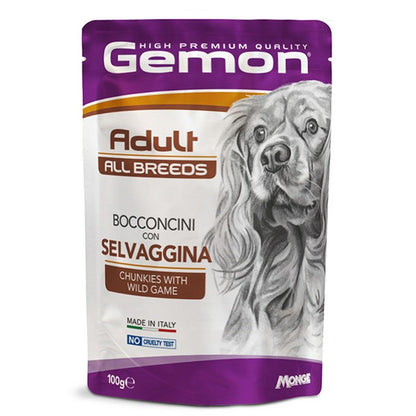 Gemon All Breeds Adult Bocconcini con Selvaggina 100g