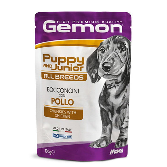 Gemon All Breeds Puppy and Junior Bocconcini con Pollo 100g - GEMON - 