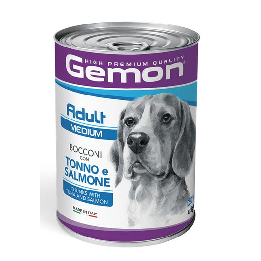 Gemon Medium Adult Bocconi con Tonno e Salmone 415g - GEMON - 