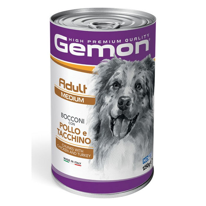 Gemon Medium Adult Bocconi con Pollo e Tacchino 1,25kg - GEMON - 35596073074904