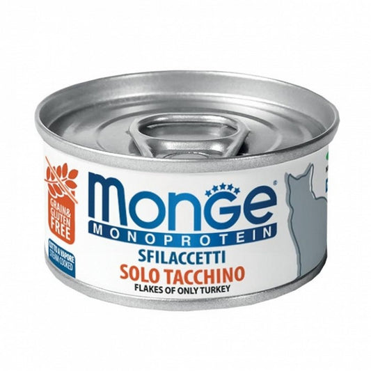 Monge Monoprotein Gatto Sfilaccetti solo Tacchino 80g - MONGE - 34289910153432