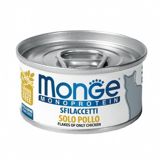 Monge Monoprotein Gatto Sfilaccetti solo Pollo 80g - MONGE - 34289907335384