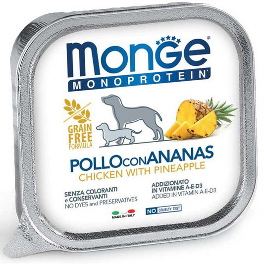 Monge Monoprotein Paté Pollo con Ananas 150g - MONGE - 34289895571672