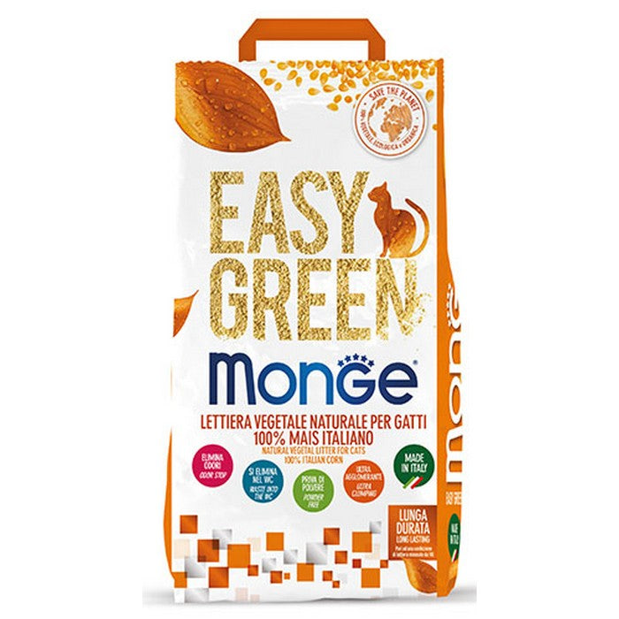 Monge Lettiera Easy Green 100% Mais Italiano 3,8kg - MONGE - 34288823894232