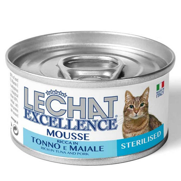 LeChat Excellence Mousse Ricca in Tonno e Maiale - Sterilised 85g - MONGE - 34288600809688