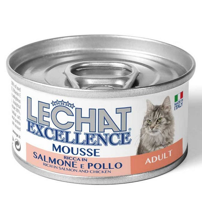 LeChat Excellence Mousse Ricca in Salmone e Pollo - Adult 85g - MONGE - 34288596975832