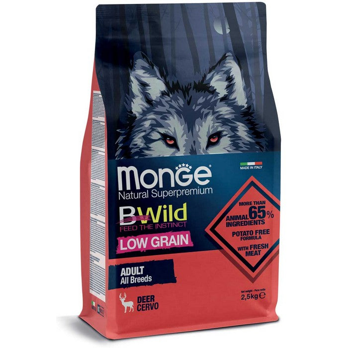 Monge Bwild Low Grain All Breeds Adult Cervo - MONGE - 34288717398232