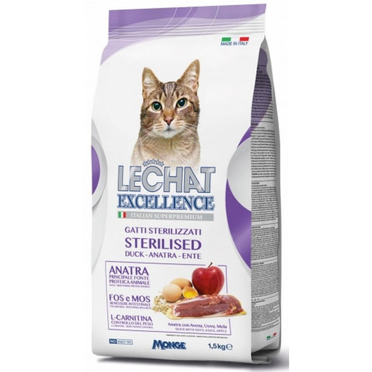 LeChat Excellence Sterilised Anatra 1,5kg - MONGE - 34289803002072