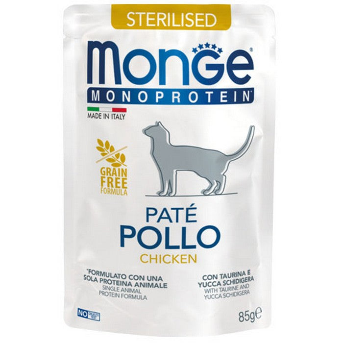 Monge Monoprotein Gatto Paté Pollo - Sterilised 85g - MONGE - 34288844603608