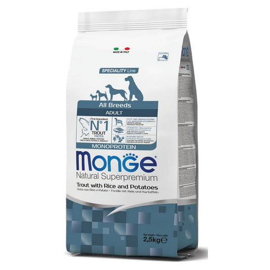 Monge Natural Superpremium All Breeds Adult Monoprotein Trota con Riso e Patate - MONGE - 34288981934296