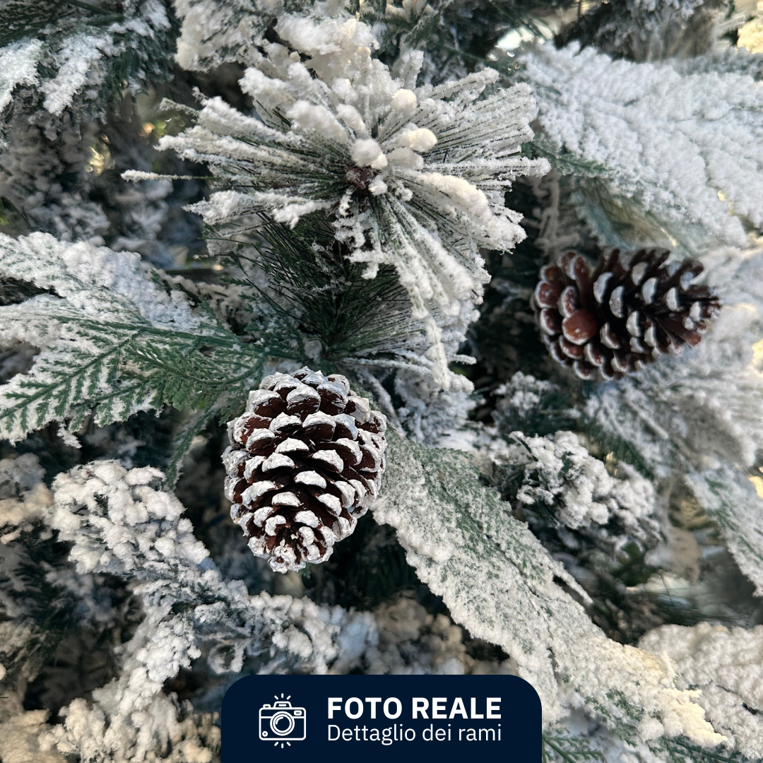 Albero di Natale innevato con pigne - Chamonix - BEST - 63353053086074